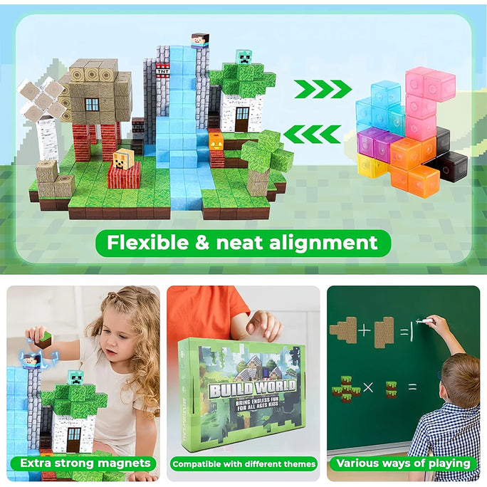 Magnetic Building Blocks Set – Creative STEM Educational Toy